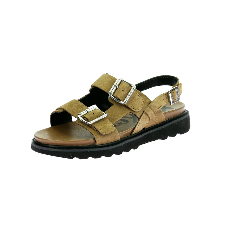 Kickers Women's NEOSUMMER Flat Sandal, Light Brown, 6.5 UK, Light brown, 7 UK