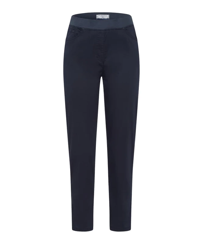 Raphaela by Brax Pamina 6/8 Super Light Cotton in a Slip Shape with 6/8 Length, 22 Navy, 32W x 32L