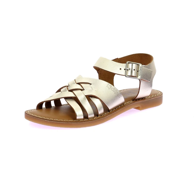 Kickers Women's Kick Ladora Flat Sandals, gold, 5 UK