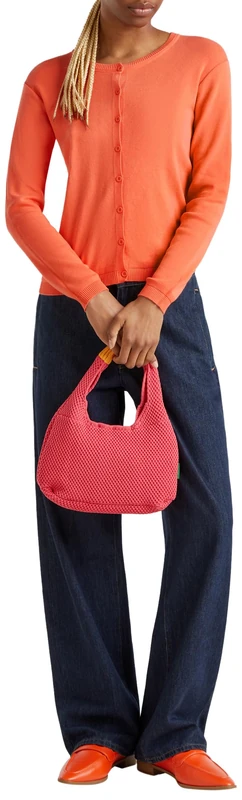 United Colors of Benetton Women's Cardigan Sweater, Coral 17w, XS