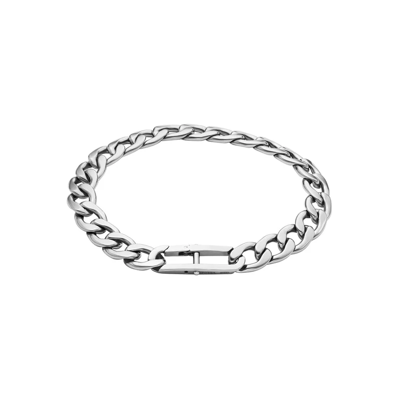Fossil Men stainless steel Clip on closure bracelet