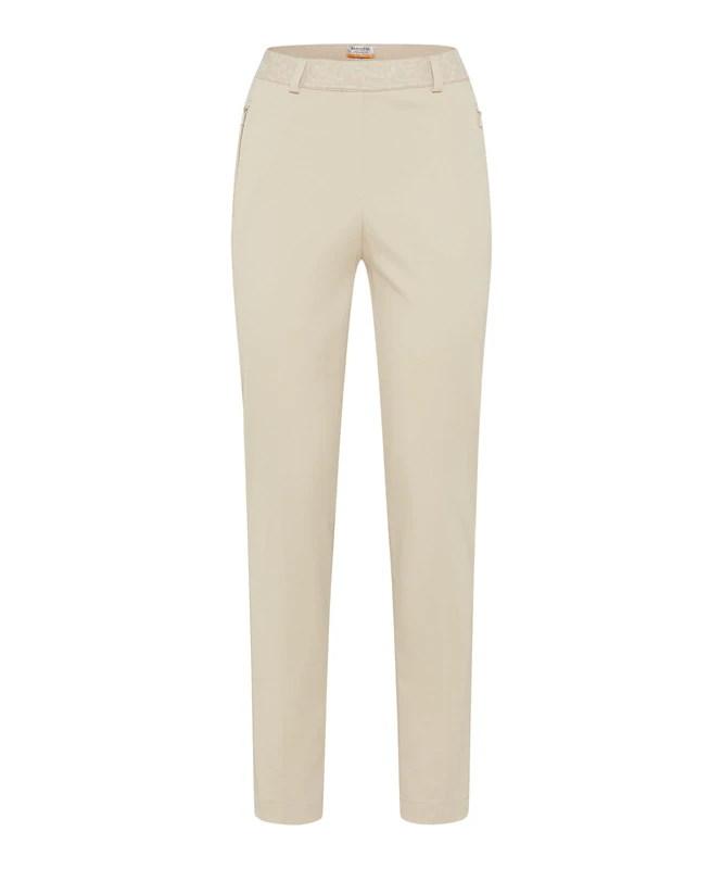 Raphaela by Brax Women's Lillyth Cool Summer Jersey Super Slim Trouser, Ecru, 36W x 30L
