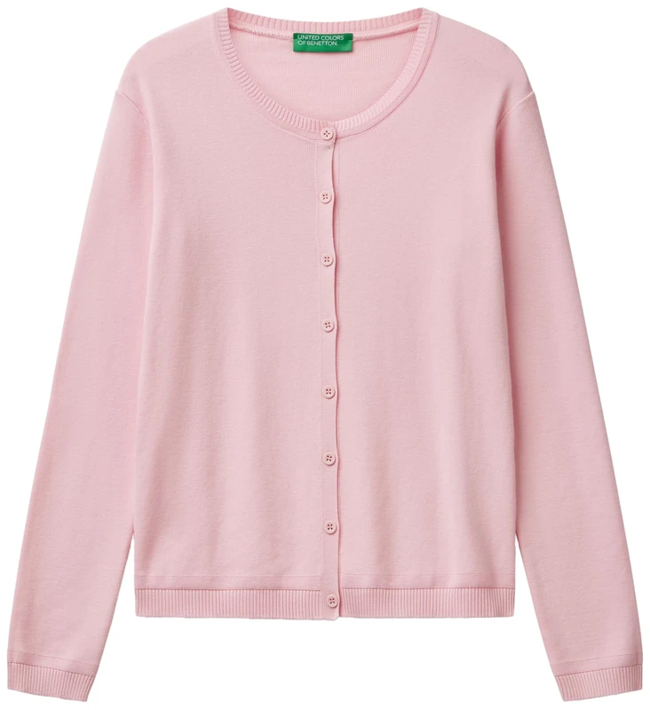 United Colors of Benetton Women's Cardigan Sweater, Pink 0g0, XXS