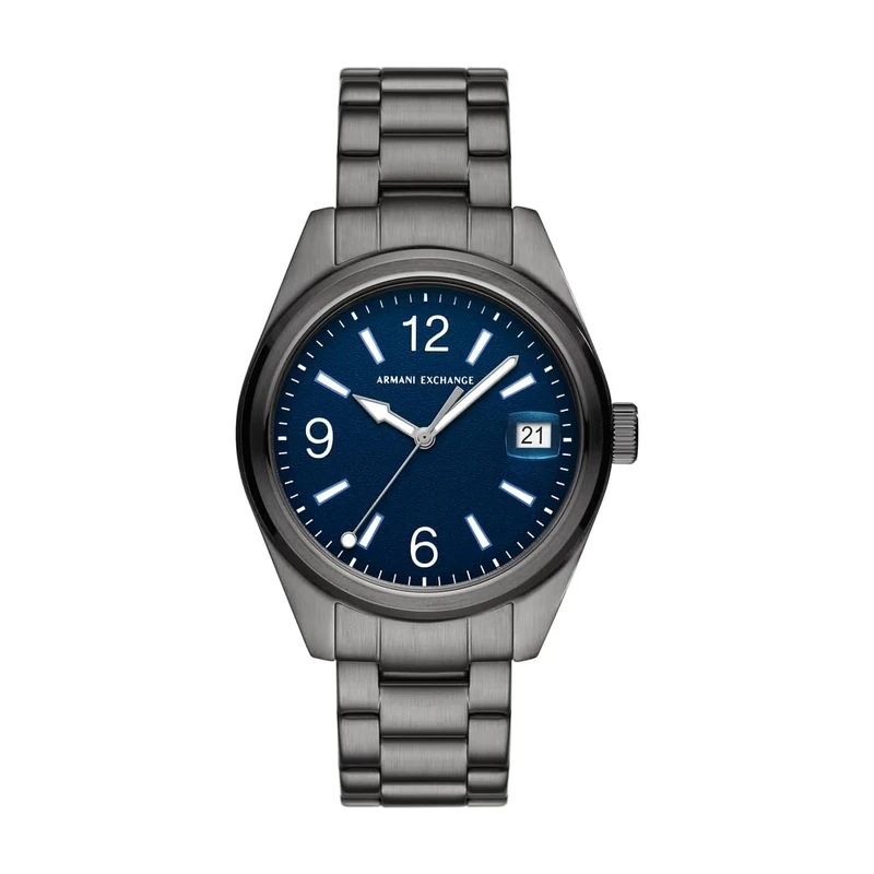 Armani Exchange Watch for Men, Quartz Three Hand Movement and 42 mm Case Size with Stainless Steel Strap