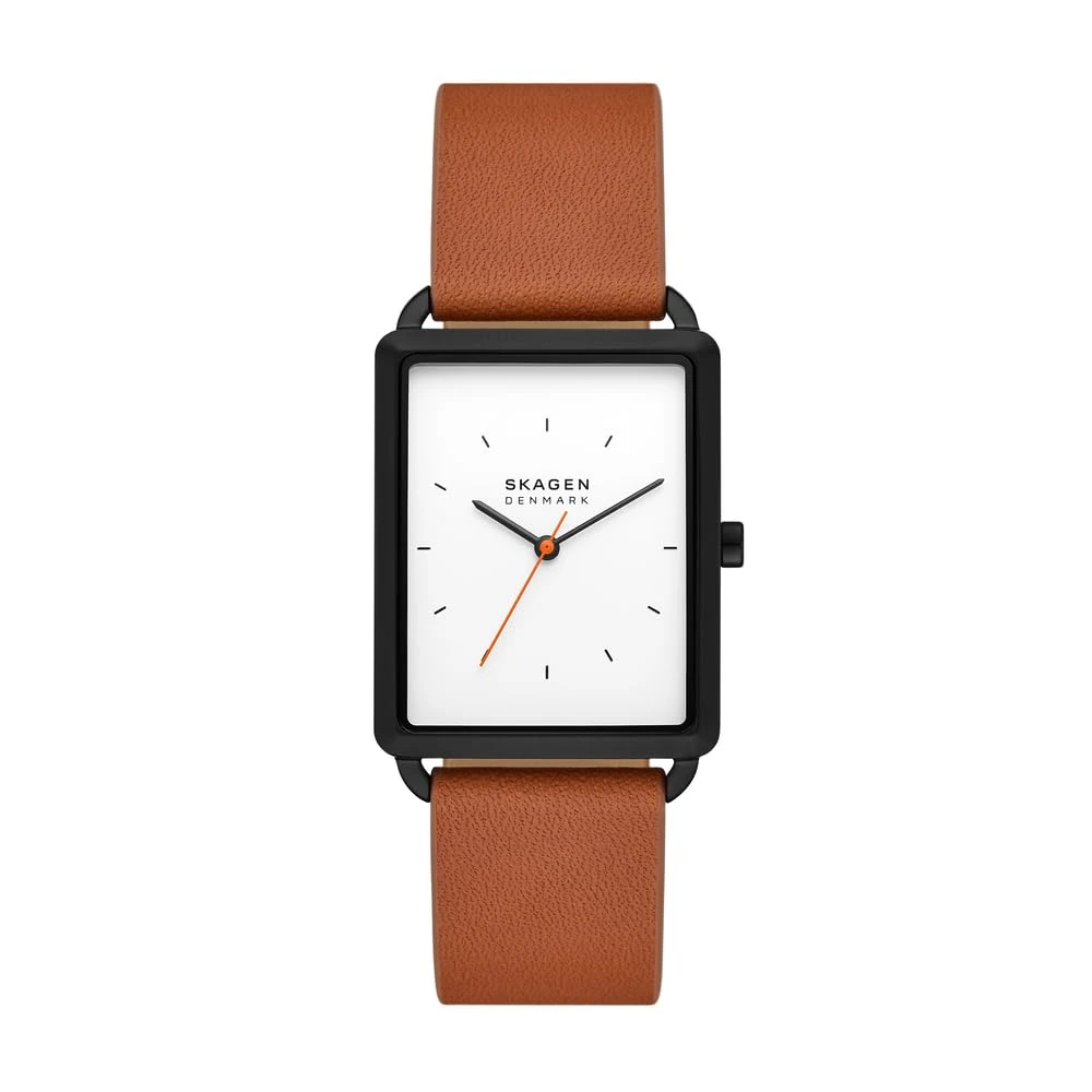 Skagen Hagen Watch for Men, Quartz Three Hand Movement with Stainless Steel or Leather Strap