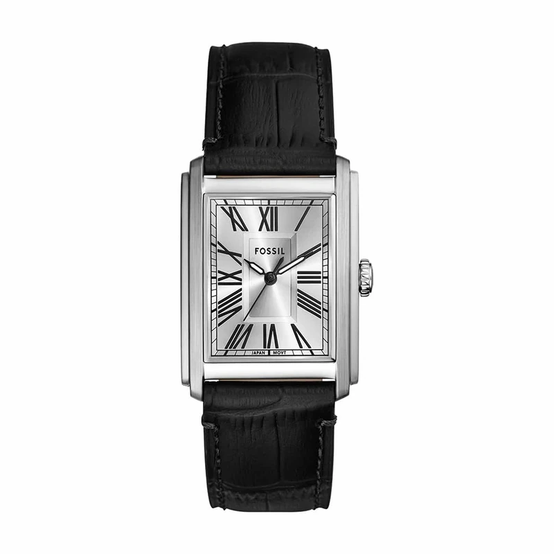 FOSSIL Carraway Men's 30 MM Black Stainless Steel Watch, FS6078