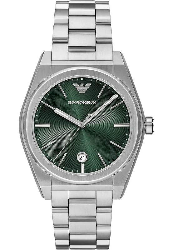 Emporio Armani Watch for Men, Quartz Three Hand Movement and 41mm Case Size with Stainless Steel Strap