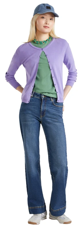 United Colors of Benetton Women's Cardigan Sweater, Periwinkle 1w6, XXS