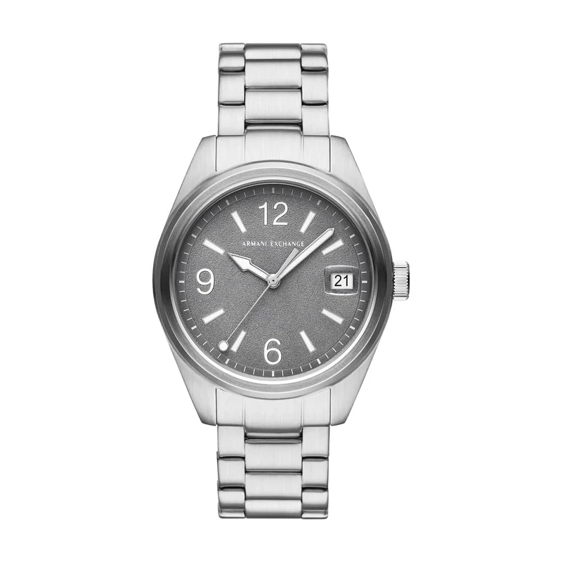 Armani Exchange Watch for Men, Quartz Three Hand Movement and 42 mm Case Size with Stainless Steel Strap