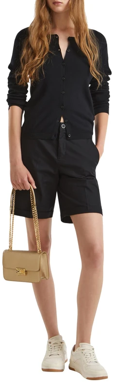 United Colors of Benetton Women's Cardigan Sweater, Black 100, XXS