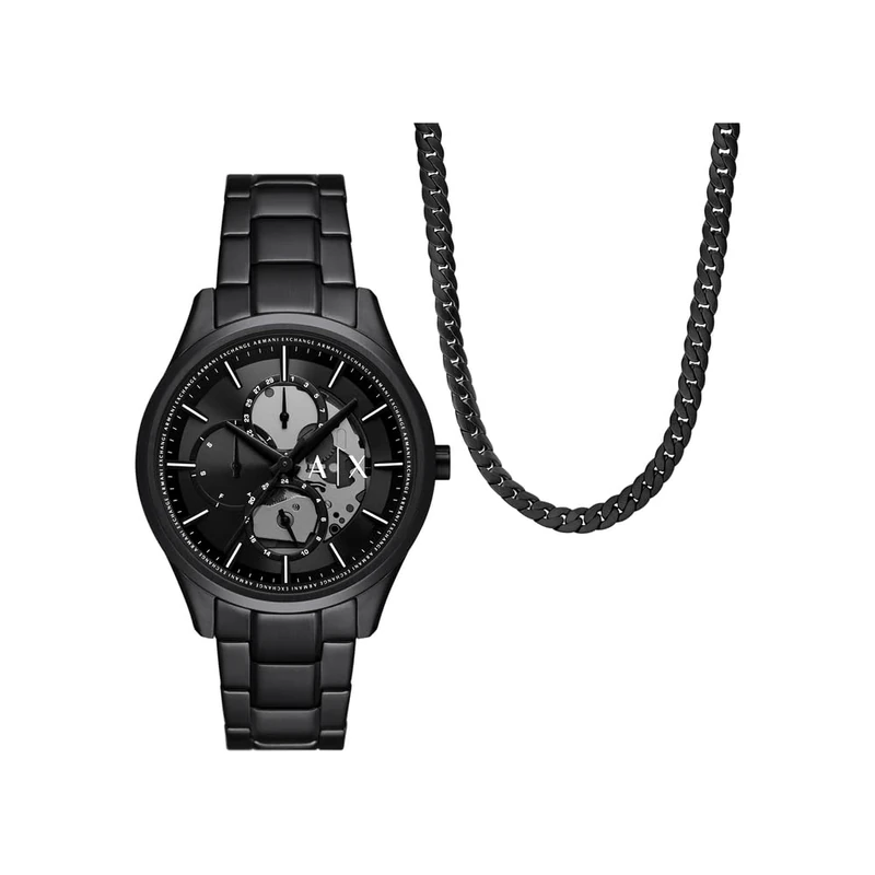 Armani Exchange Men's 42 mm Black Stainless Steel, AX7160SET