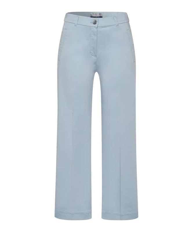 Raphaela by Brax Women's Peggy Culotte Super Light Cotton Trouser, 28 Powder Blue, 32W x 30L