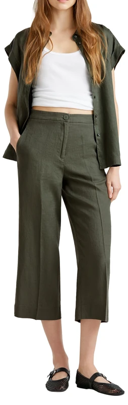 United Colors of Benetton Women's Trousers, Green, 10
