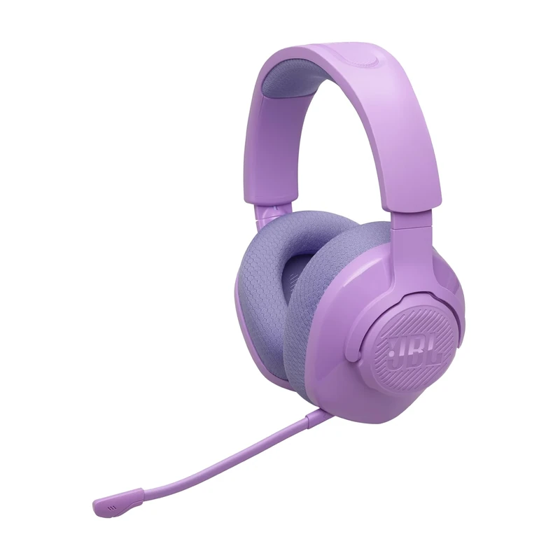JBL Quantum 360 Wireless Over-Ear Gaming Headphones with 2.4GHz/Bluetooth Dual Wireless Connection, 22H Battery, Multiplatform Compatible, Detachable Mic with Mute Option, in Purple