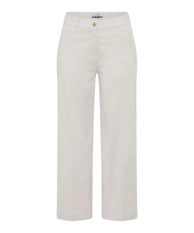 Raphaela by Brax Women's Peggy Culotte Super Light Cotton Trouser, 06 Pearl Grey, 34W / 32L