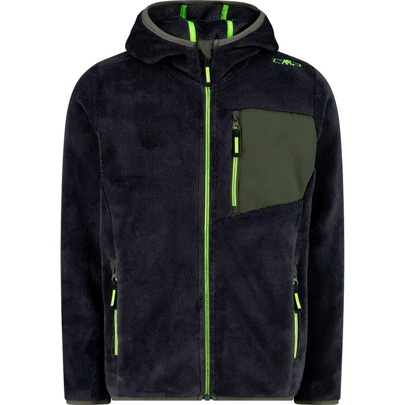 CMP - Kid Jacket Fix Hood, Anthracite-Olive, 98