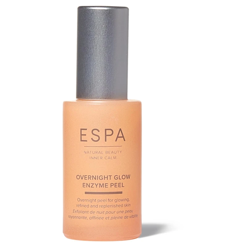 ESPA Overnight Glow Enzyme Peel 30ml | Protects's Skin's Natural Barrier Function | Exfoliates, Hydrates, Depuffs & Cools | Levaes Skin with Natural Glow | Non-Sticky Finish | Spirulina