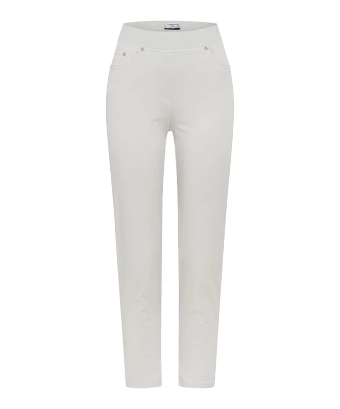 Raphaela by Brax Women's Pamina 6/8 Super Light Cotton Trouser, 06 Pearl Grey, 38W x 30L