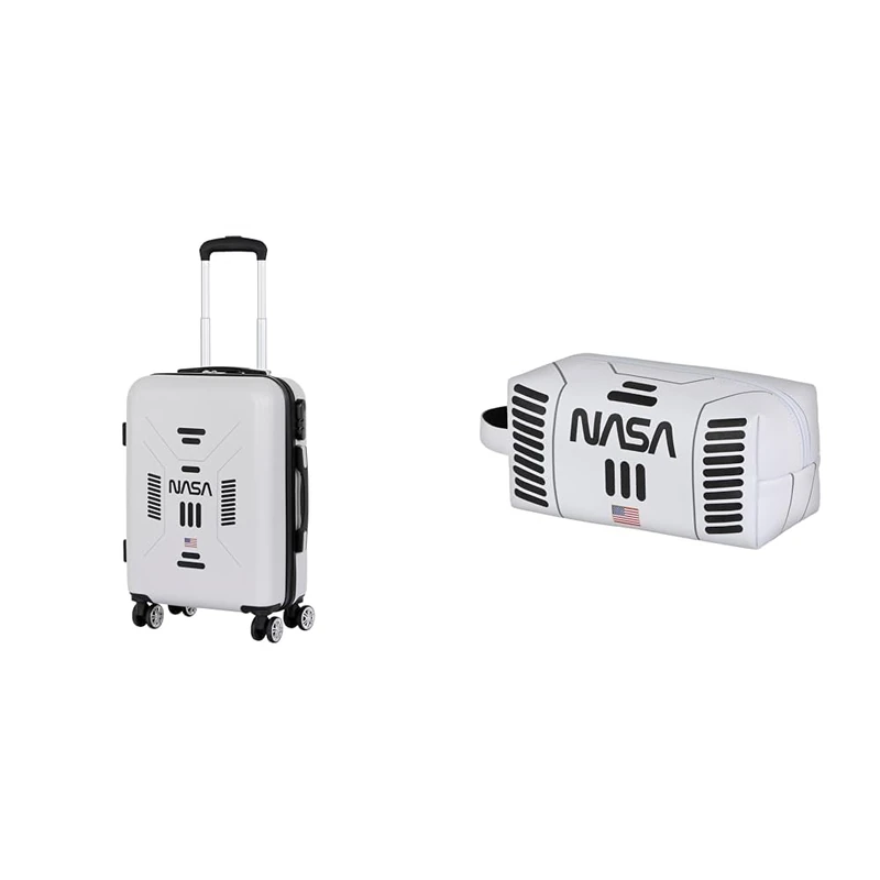 NASA Spaceship - ABS 4-Wheel Cabin Suitcase + Toiletry Bag - Image 1