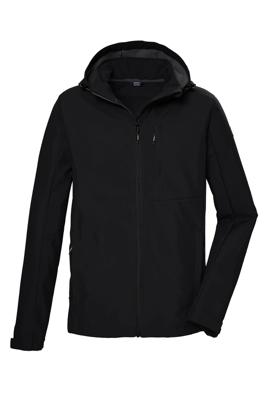 Killtec Men's Kos 103 Mn Sftshll Jckt Softshell outdoor jacket with Hood, black, XXX-Large
