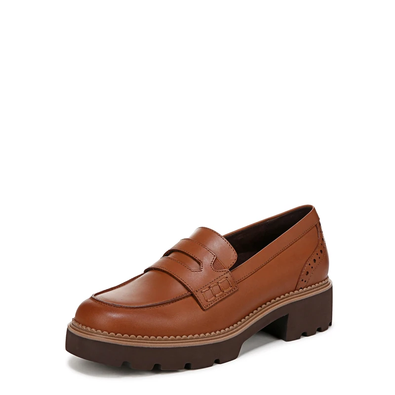 Vionic Women's Loafers & Moccasins - Fillmore, Tan Brown Leather, UK 5, Medium Fit