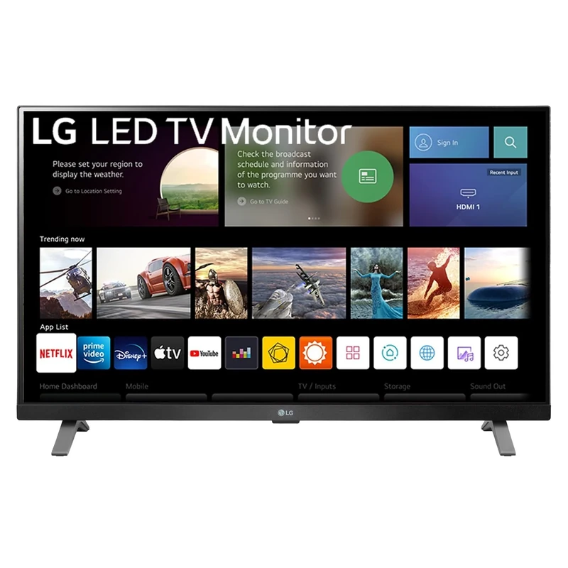 LG Electronics TV Monitor 27TQ625S, 27 Inch, Full HD 1080p IPS Panel, Wifi & Bluetooth Connectivity, Virtually Borderless, webOS Smart TV Apps with Remote Control, Black