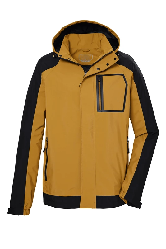Killtec KOS 54 MN JCKT 42816-000 Men's Functional Waterproof Outdoor Jacket with Removable Hood Burnt Yellow L