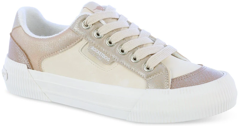 Rocket Dog Women's Cheery Comfort Plush Foam Sneaker, Dalie Bronze Combo, 9 UK