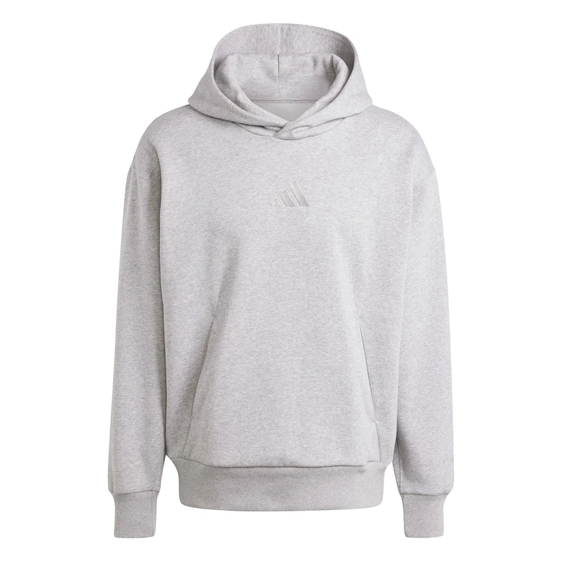 adidas Men's ALL SZN FLEECE HOODIE, medium grey heather, S