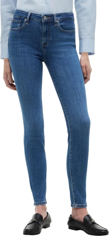 Tommy Hilfiger Women’s Como Skinny Fit Jeans, Blue (Nos Mid Blue), 34W/26L
