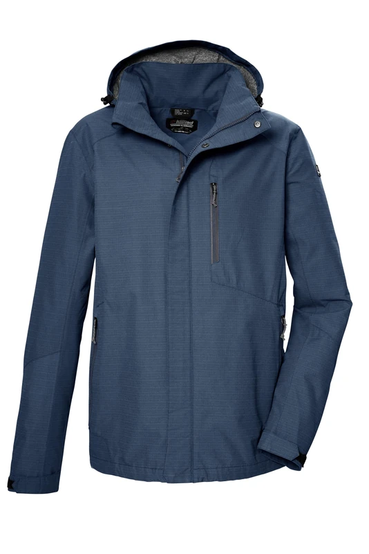 Killtec KOS 256 MN JCKT_CARLEB 43280-000 Men's Functional Waterproof Outdoor Jacket with Removable Hood Dark Blue L - Image 1