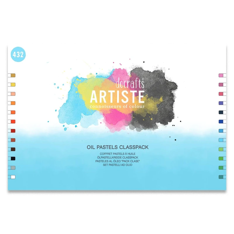 Artiste Regular Oil Pastels, Coloured, Classpack of 432 Coloured Pastels, Oil Pastels, Art & Craft, Oil Pastels Artist, Beginners, Use with Oil Pastel Paper and Pads, Drawing Supplies For Art Stash