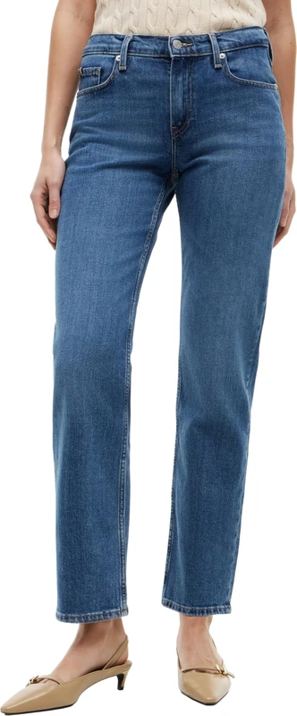 Tommy Hilfiger Women's Classic Straight Fit Jeans, Blue (Nos Mid Blue), 28W/24L