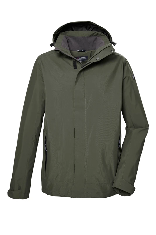 Killtec Men's Kos 87 Mn Jckt_xenios Functional Outdoor Jacket with Zip-Off Hood, Olive, XXL