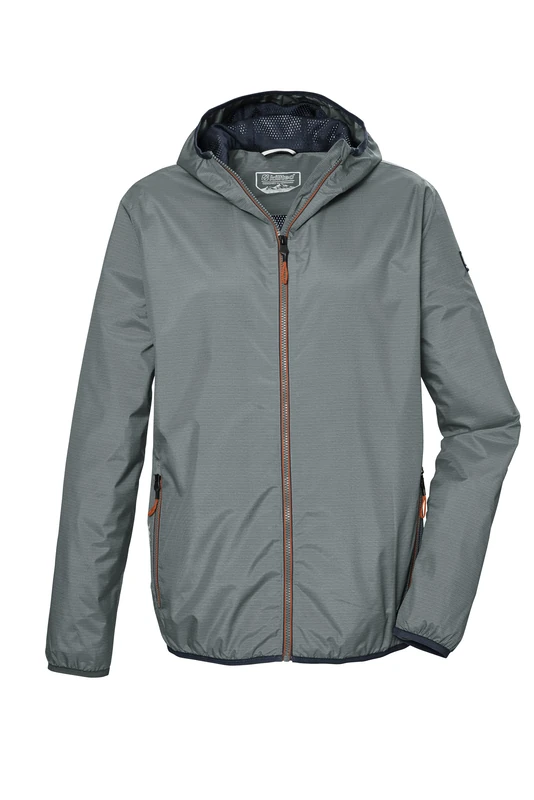 Killtec Men's Kos 112 Mn Jckt Functional Waterproof, rain Jacket with Hood, Packable, Blue Grey, XL