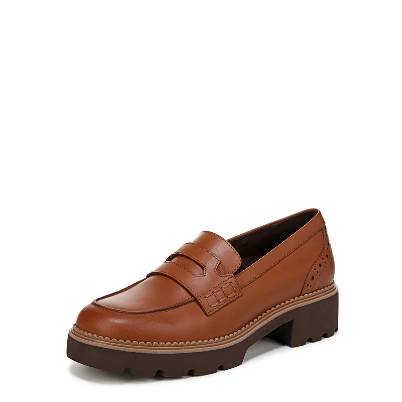 Vionic Women's Loafers & Moccasins - Fillmore, Tan Brown Leather, UK 3, Medium Fit