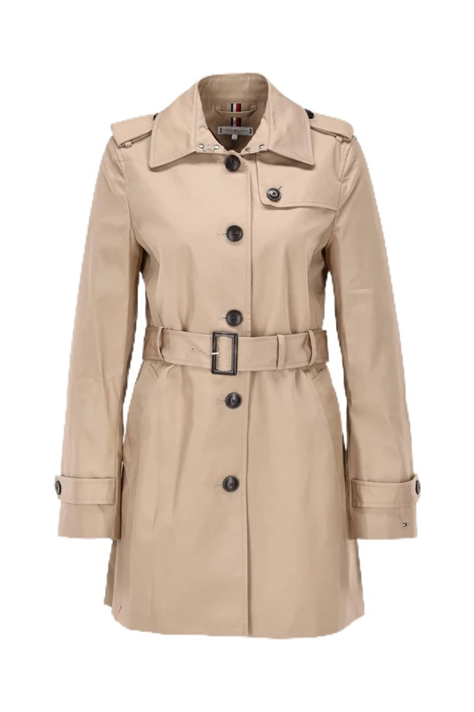 Tommy Hilfiger Women's Heritage Single Breasted Trench Coat, Beige (Nos Beige), XS