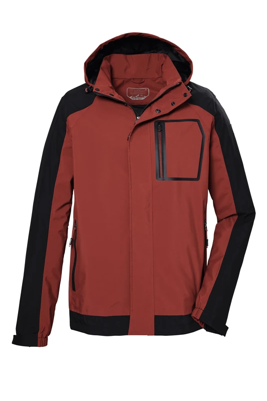 Killtec KOS 54 MN JCKT 42816-000 Men's Functional Waterproof Outdoor Jacket with Removable Hood Brick Red L