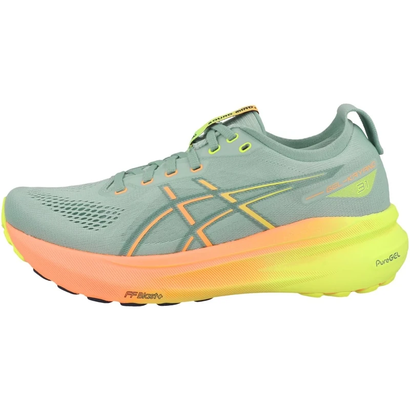 ASICS Gel Kayano 31 Running Shoe Mens Road Shoes Teal/Yellow 8 (42.5)