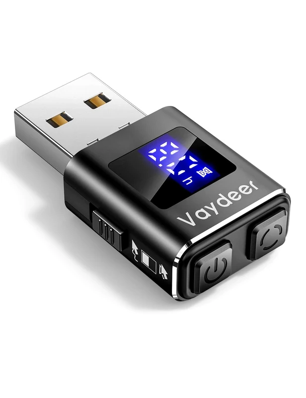 VAYDEER USB Mouse Jiggler with LED Timer – Undetectable Mouse Mover with Auto Shut-Off | Dual Motion Modes, Stealth Silent, Plug & Play for Windows/Mac/Linux – 2025 Aluminum Edition