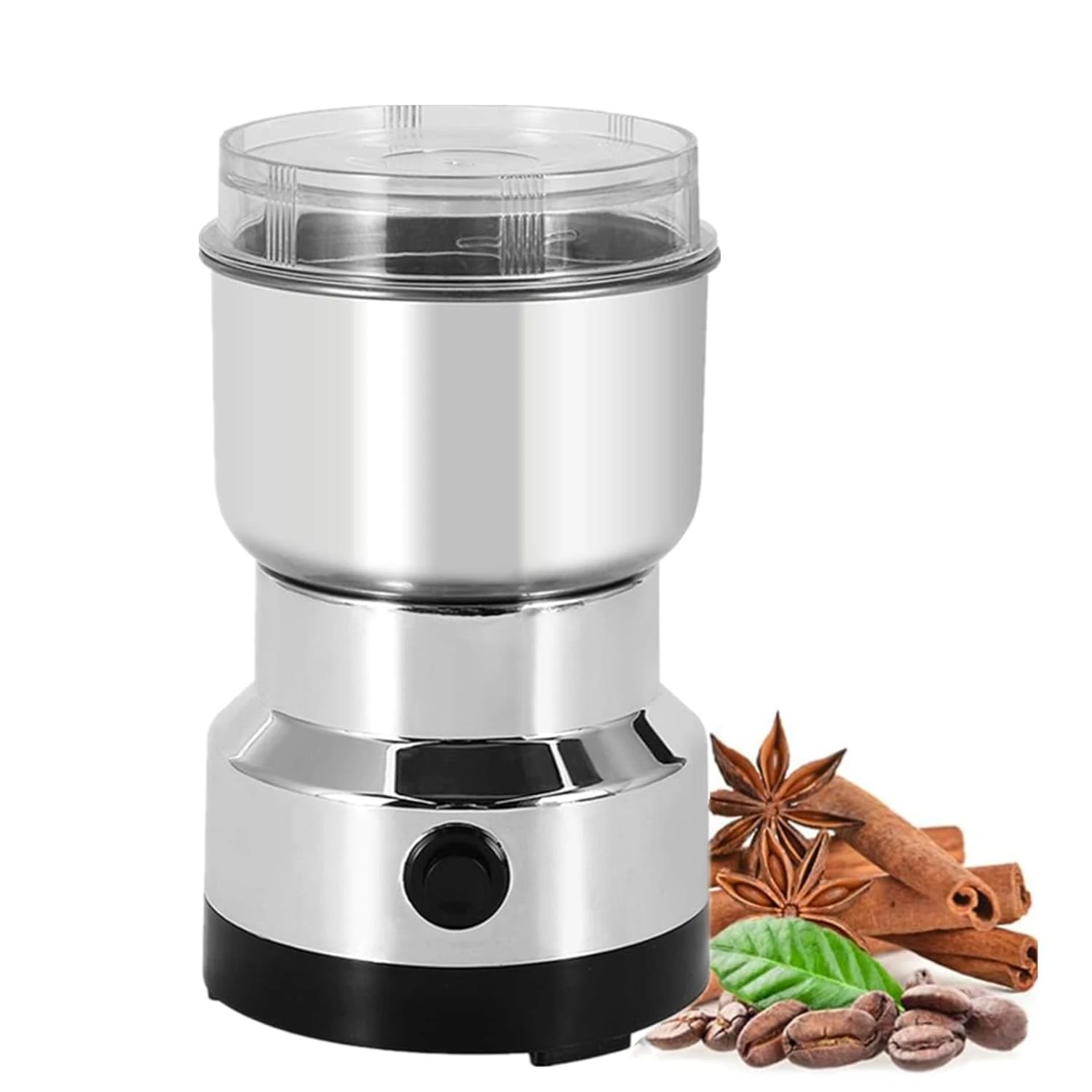 Nicoone Electric Coffee Grinder,150W Multifunctional Mini Smash Machine,300ML Capacity Stainless Steel Grain Mil,Electric Blade Grinders for Dry Materials,Spices,Herbs,Coffee