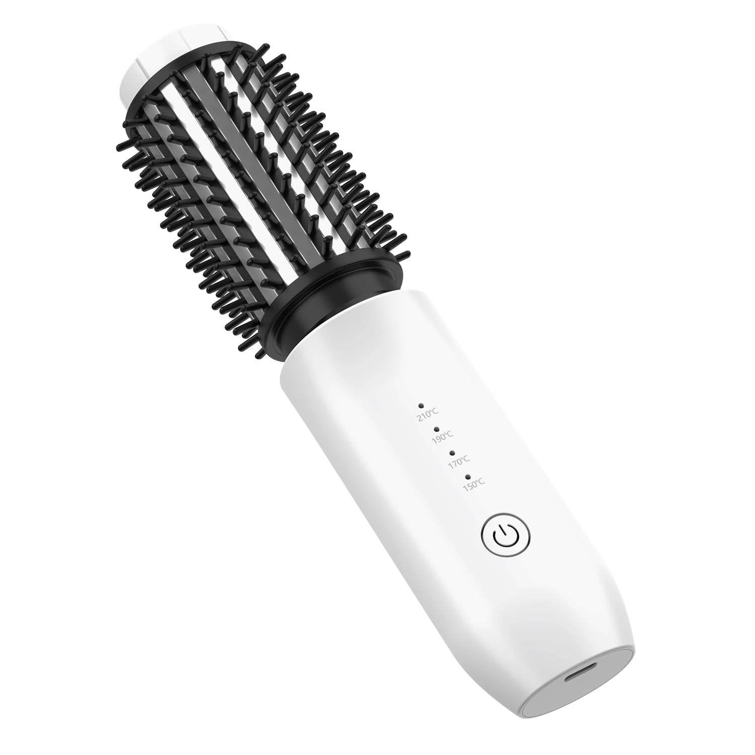 Lurowo Cordless Hair Styler, 40MM 3 in 1 Heated Curling Brush, Cordless Travel Hair straighteners with 4 Temperature Adjustable, Portable Cordless Hot Brushes for Hair Styling