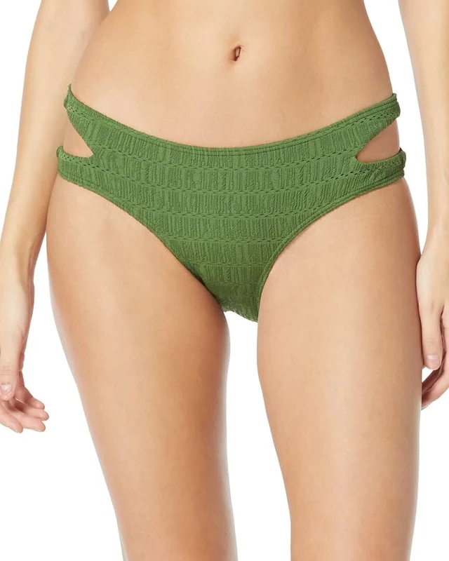 Vince Camuto Women's Cut Out Bikini Bottom - Size L, Green