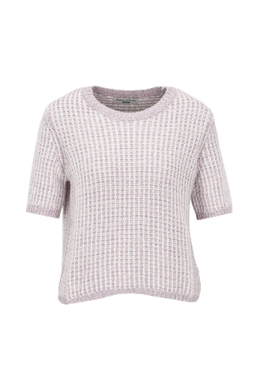 Marc OߴPolo Denim Women's Loose Fit Short Sleeve Jumper, Purple (Light Purple Multi 01), XL