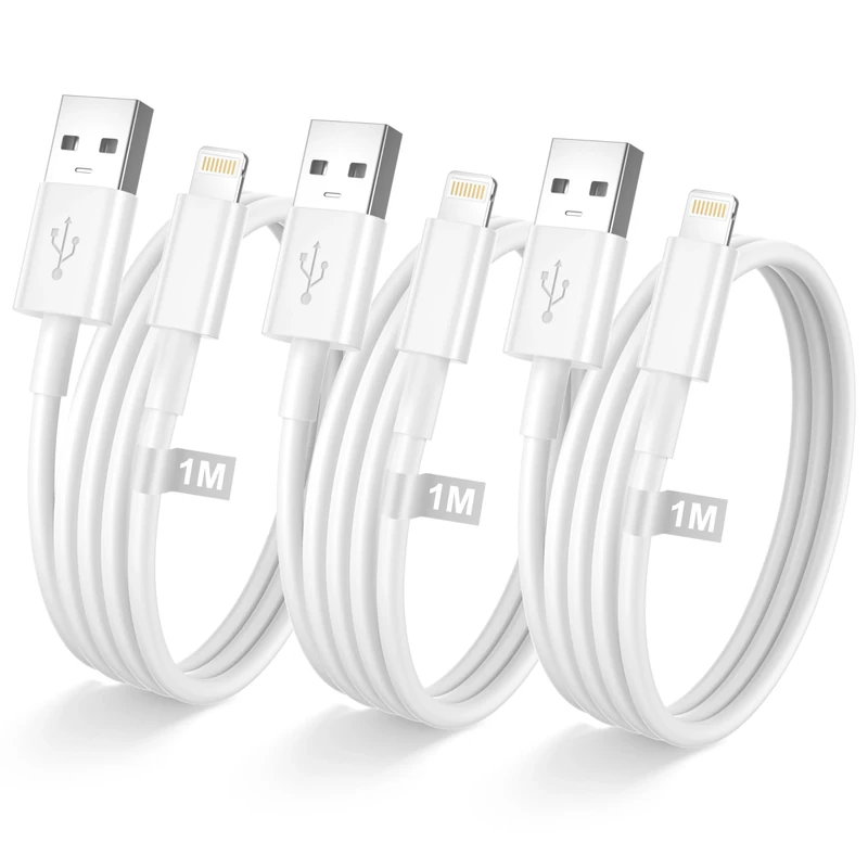 iPhone Charger Cable 1M 3Pack[Apple MFi Certified], iPhone Cable USB to Lightning Cable 1M Apple Charging Cables for iPhone 14 13 12 11 Pro Max XR 8 7 6 iPad