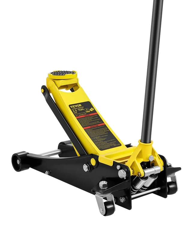 VEVOR Floor Jack, 2.5 Ton Low Profile, Heavy-duty Steel Racing Floor Jack with Dual Pistons Quick Lift Pump, Lifting Range 3.64"-19.49"