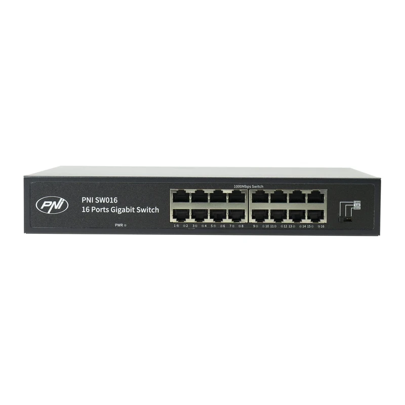 Switch PNI SW016, 16 x 10/100/1000 Mbps, Gigabit, metal case