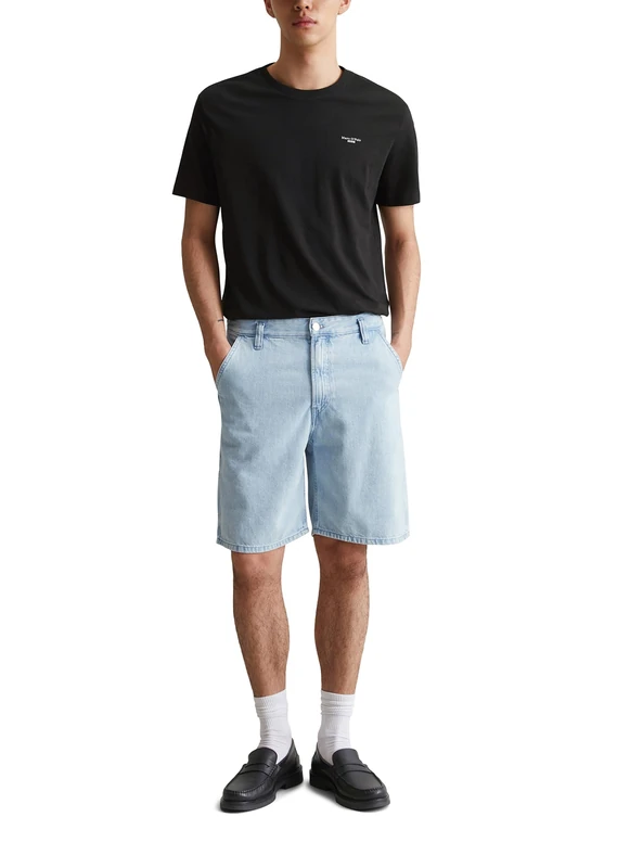 Marc OߴPolo Denim Men’s Wide Leg Knee Length Denim Shorts, Blue (Light Blue Multi 24), 33 - Image 1