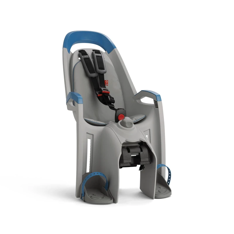 Hamax Amaze Kids Childs Bike Bicycle Seat with Carrier Adapter Light Grey with Petrol Blue
