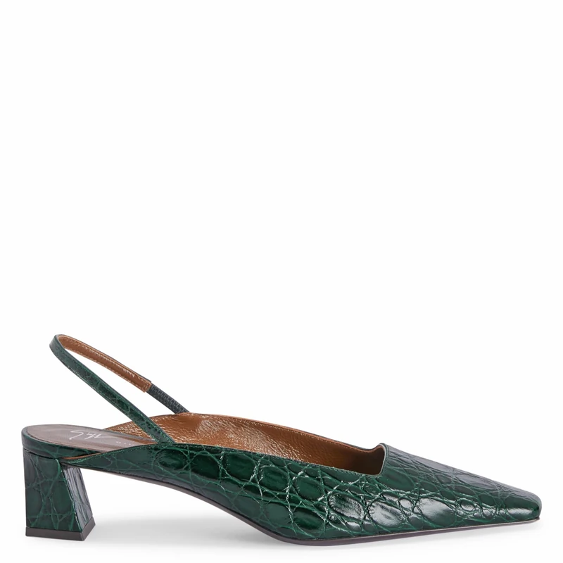 Giuseppe Zanotti, Brendha Sabot 45, Green, Leather, 6